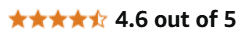 Amazon rating 4.6 out of 5