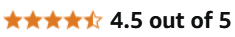 Amazon rating of 4.5 out of 5